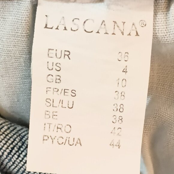 Lascana Studded Split Hem Jeans 4 Silver Rivets along Pockets Straight Leg - Picture 9 of 10